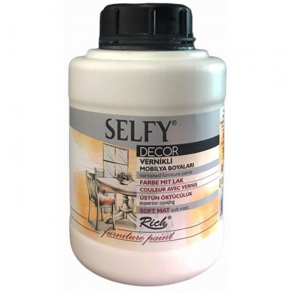 Rich Selfy Decor Vernikli Boya 1250 cc 12800 BEYAZ ürün görseli 1