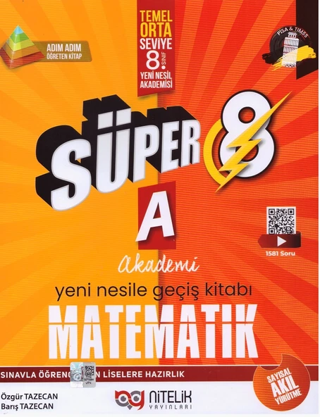 NİTELİK 8.SINIF YENİ NESİL SÜPER MATEMATİK SORU BANKASI-A ürün görseli 1