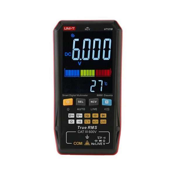 Unı-t UT121B True Rms Cep Tip Akıllı Dijital Multimetre Ncv/Live 600v Ac/Dc ürün görseli 1
