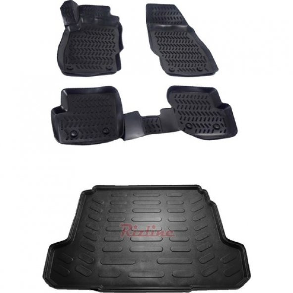 Rizline Vw Passat B6 2005-2010 Arası 3D Havuzlu Paspas ve Rizline Bagaj Havuzu Set ürün görseli 1
