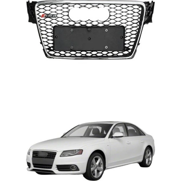 Karva Audi A4 Rs4 Kromlu Siyah Panjur 2008-2012 - Resim 4