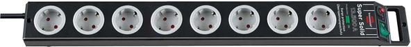 Brennenstuhl Super-Solid surge protection 13.500 A 8Li Priz Siyah ürün görseli 1