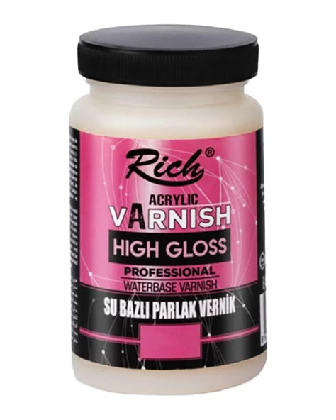 Rich High Gloss Su Bazlı Parlak Vernik 250ml ürün görseli 1