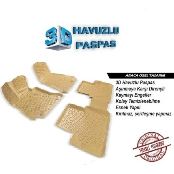 Rizline Renault Kango Combi 2008-2014 3D Bagaj Havuzu - Resim 3