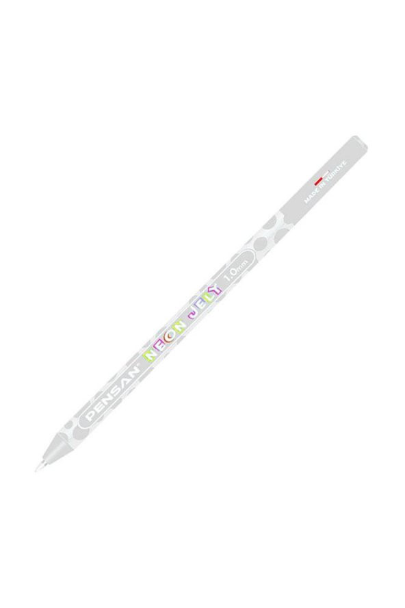 Jel Tükenmez Kalem Beyaz 1.0 mm 1 Adet Beyaz Neon Jel Kalem Beyaz Mürekkepli kalem ürün görseli 1