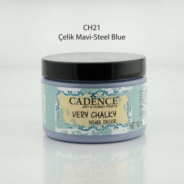 Cadence Very Chalky Home Decor Mobilya Boyası 150 ml. CH-21 ÇELİK MAVİ ürün görseli 1