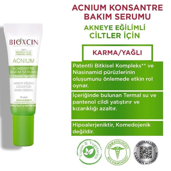 Bioxcin Acnium Konsantre Bakım Serumu 15 ml - Resim 2
