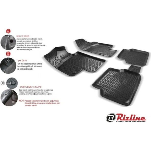 Rizline Audi A7 2010-2018 Bej 3D Havuzlu Paspas - Resim 2