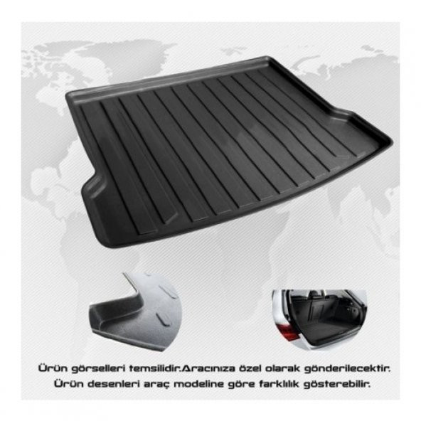Rizline Renault Kango Combi 2003-2008 3D Bagaj Havuzu - Resim 2