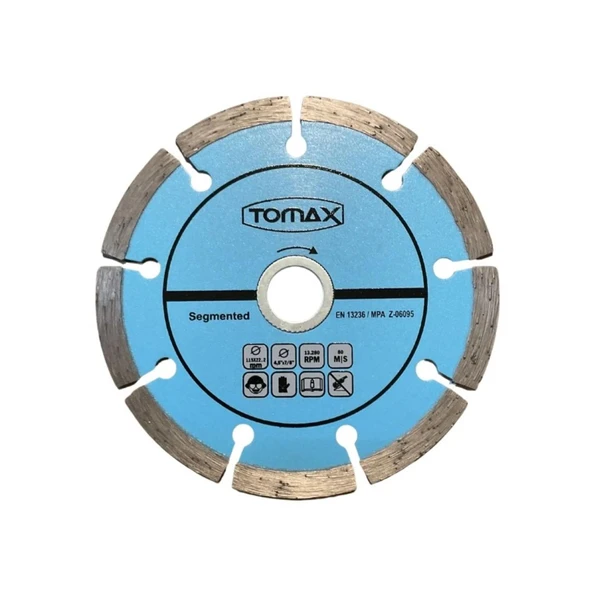 Tomax Segmentli Elmas - Beton Taş Kesici Testere 115x2.0x22 ürün görseli 1
