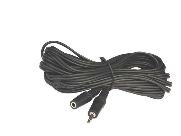 Aux Uzatma Kablosu 3.5mm Dişi-3.5mm Erkek 10 Metre Gold ürün görseli 1