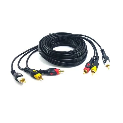Swat 3Rca-3Rca Görüntü Ve Ses Kablosu 5 Metre Gold Seri ürün görseli 1