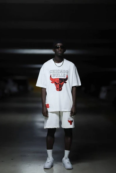 Chicago Bulls Pamuklu Oversize Şortlu Penye Takım ürün görseli 1
