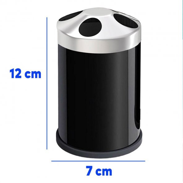 Set Üstü Diş Fırçalık Banyo Metal Diş Fırçası Kabı Kutusu Siyah ürün görseli 1