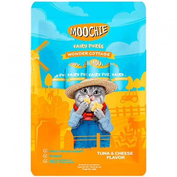 Moochie Sıvı Kedi Ödülü Ton-Peynir 5x15 Gr ürün görseli 1