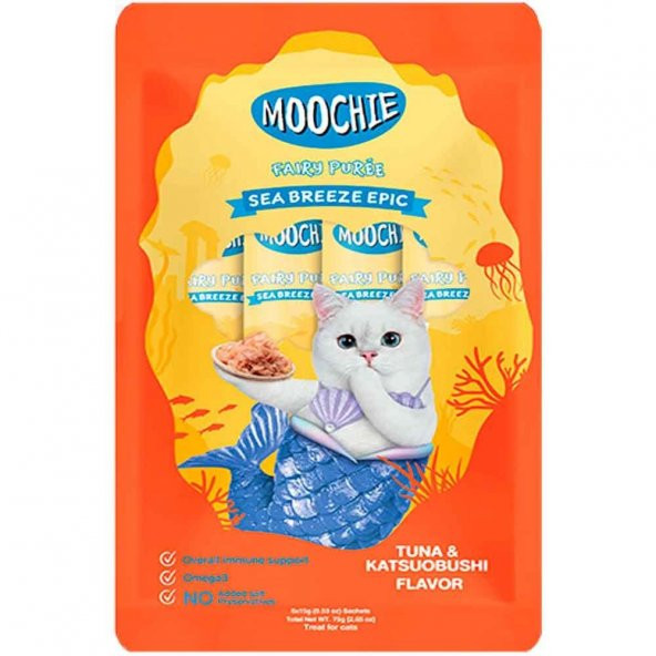 Moochie Sıvı Kedi Ödülü Ton-Katsuobushi 5x15 Gr ürün görseli 1