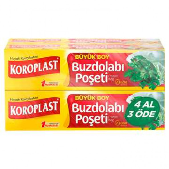 KOROPLAST BÜYÜK BOY BUZDOLABI POŞETİ 4 AL 3 ÖDE ürün görseli 1