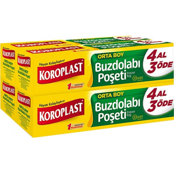 KOROPLAST ORTA BOY BUZDOLABI POŞETİ 4 AL 3 ÖDE ürün görseli 1
