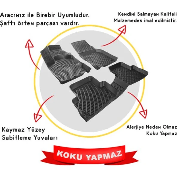 Rizline Mazda 3 2009-2012 3D Havuzlu Paspas - Resim 3