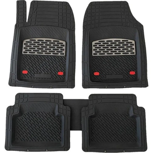 Safir Honda City Uyumlu 4d Extra Derin Havuzlu Paspas Krom Karbon ürün görseli 1