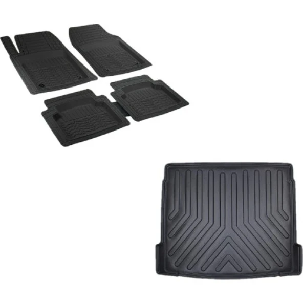 Rizline Mercedes C Seri W204 2008 Plastik Setli Bagaj Havuzu+3d Havuzlu Paspas ürün görseli 1