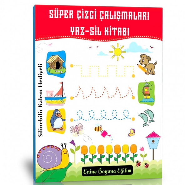 Süper Çizgi Çalışmaları YAZ-SİL Kitabı ürün görseli 1