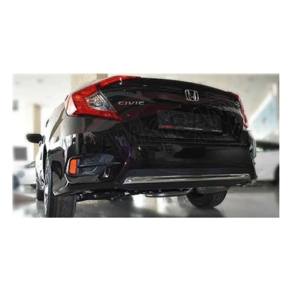 Çmk Honda Civic Fc5 2016-2020 Arka Tampon Alt Çıta Nikelaj ürün görseli 1