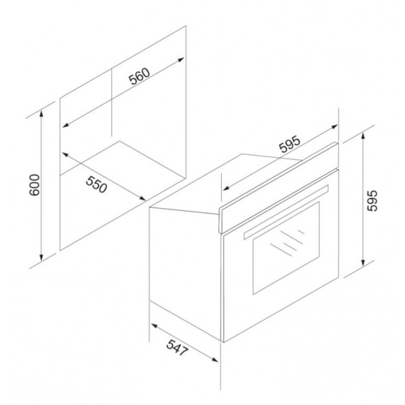 Silverline BO65E5B01 Siyah Cam Ankastre Fırın 14 Program Multifonksiyonel - Resim 3