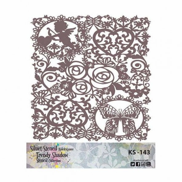 Cadence Siluet (Kenarsız) Stencil KS-143 ürün görseli 1