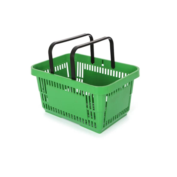 5 Adet 22 Lt Plastik Alışveriş Sepeti - Market El Sepeti  Yeşil ürün görseli 1