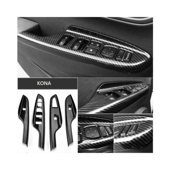 Çmk Hyundai Kona Kapı Kolçak Kaplama Karbon ürün görseli 1