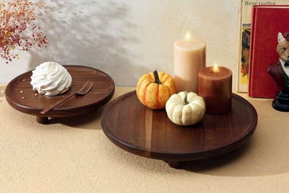 Porland Akazie Ayaklı Sunum Tabağı 24 cm 04STY008082 ürün görseli 1