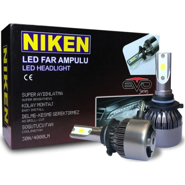 Niken Evo Serisi Led Xenon Far Ampulu H7 / H4 / H11 / H1 / H10 / 9005 / 9006 / H15 ürün görseli 1