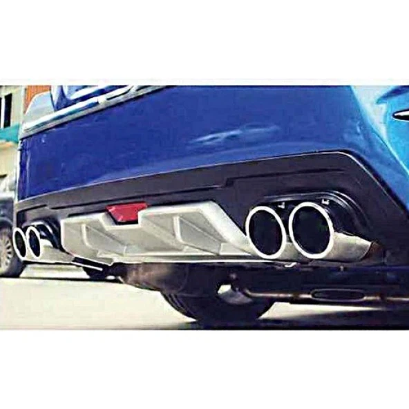 Çmk Honda Civic Fc5 2016-2020 Difüzör 4 Egzozlu Silver ürün görseli 1