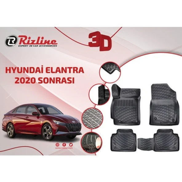 Leonpart Hyundai Elantra 2020+ 3D Paspas - Resim 2