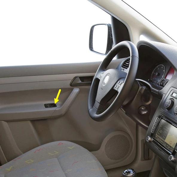 VW Caddy 2004-2010 Sol Ön Kapı Cam Düğme Çerçevesi 1T0959527 ürün görseli 1