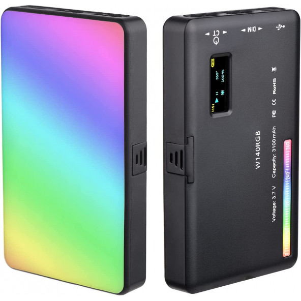 Deyatech W140 RGB Led Şarj Edilebilir Işık 2500K-9000K Fotoğraf & Video Çekimi ürün görseli 1