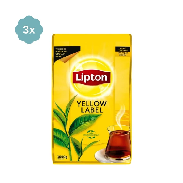Lipton Yellow Label Dökme Çay 1000 gr X 9 Lu - Resim 2