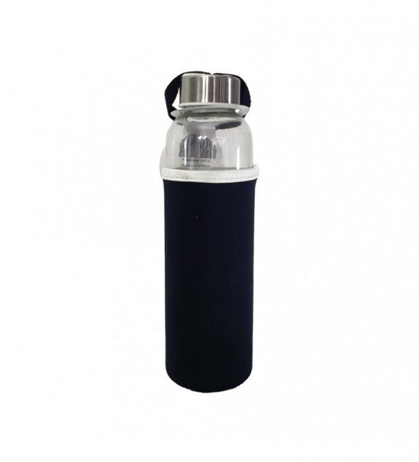 Siyah Kılıflı Cam Matara 500 ml HK2670 ürün görseli 1