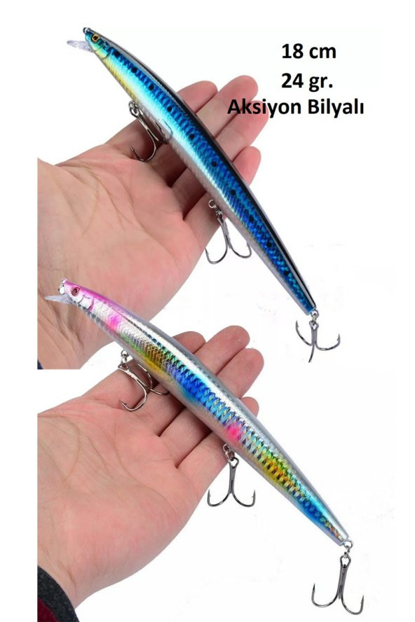 Rapala Lures Yapay Suni Balık Yemi Turna Levrek Lüfer yem Lrf Yem 2 Adet 18cm 24gr ürün görseli 1