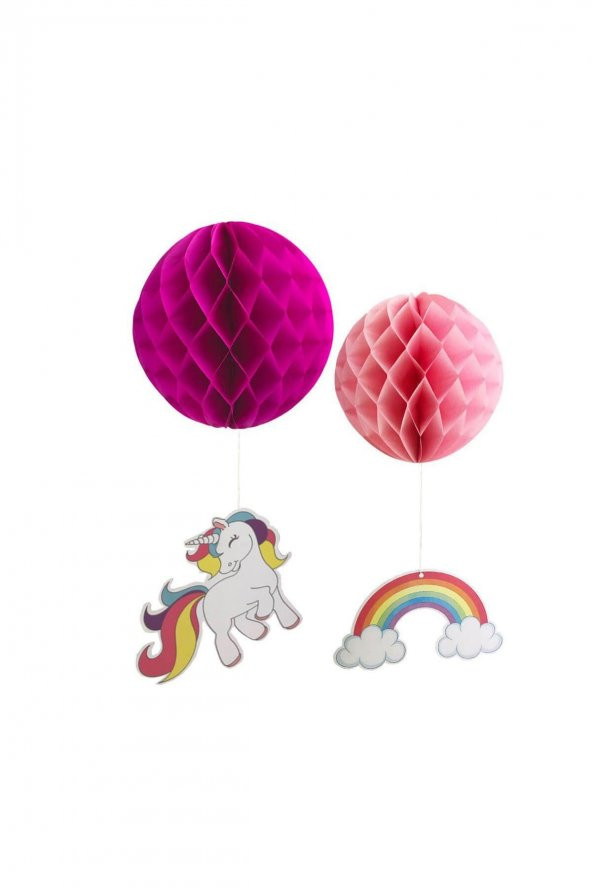 Unicorn İkili Petek Süs Pembe ürün görseli 1