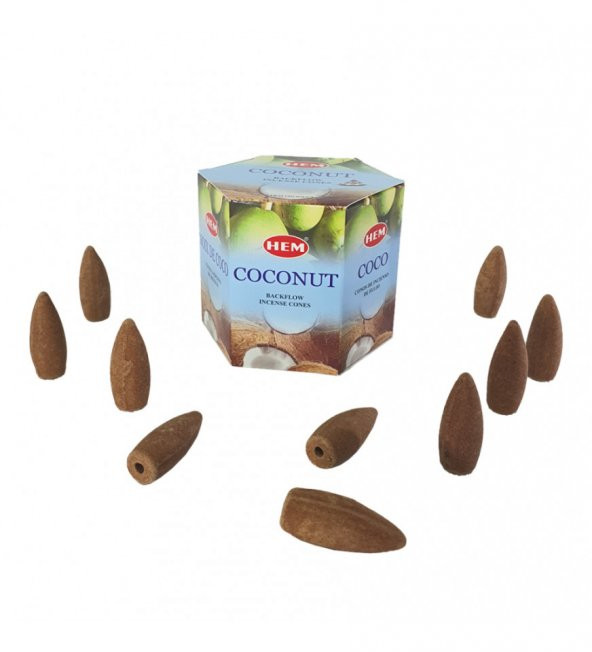 Kokonat (Coconut) Geri Akış Şelale 10'lu Tütsü Mumu ürün görseli 1