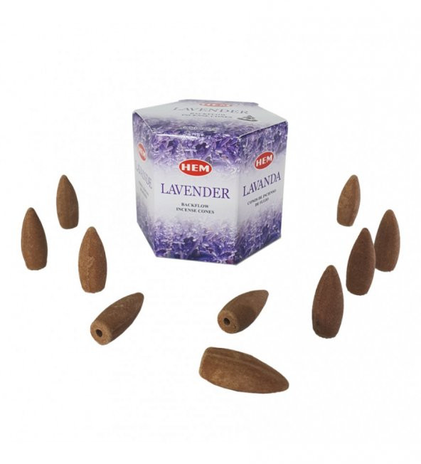 Lavanta (Lavender) Geri Akış Şelale 10'lu Tütsü Mumu ürün görseli 1