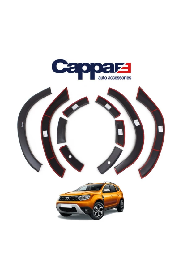 Dacia Duster Çamurluk Dodik Seti Uv Katkılı (Abs) Mat Siyah 8 Parça 2018 Ve Sonrası ürün görseli 1