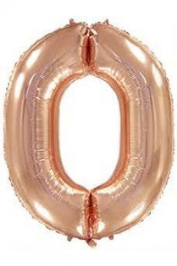 Rakam Balon Folyo 0 Rose Gold ürün görseli 1