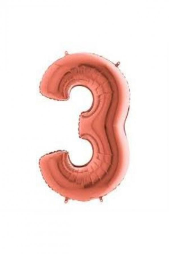 Rakam Balon Folyo 3 Rose Gold ürün görseli 1