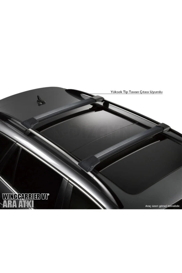 Kia Sorento 1 Ara Atkı Wingcarrier V1 Siyah 2002-2009 ürün görseli 1