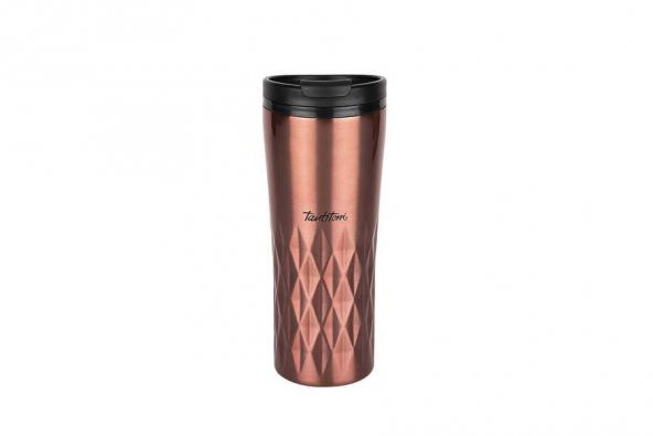 TANTİTONİ PEMBE ROSE GOLD YILDIZ DESENLİ PASLANMAZ ÇELİK TERMOS BARDAK 470ML ürün görseli 1