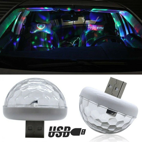 Sese Duyarlı Usb Rgb Ledli Disco Topu 5w ürün görseli 1