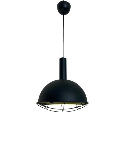 Dylight Retro Metal Dekoratif Rustik Kafesli Siyah Tekli Sarkıt Avize Çap 30 cm ürün görseli 1